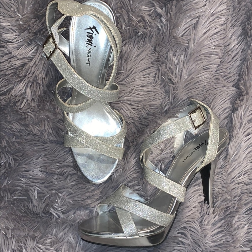 Silver Sparkle Heels